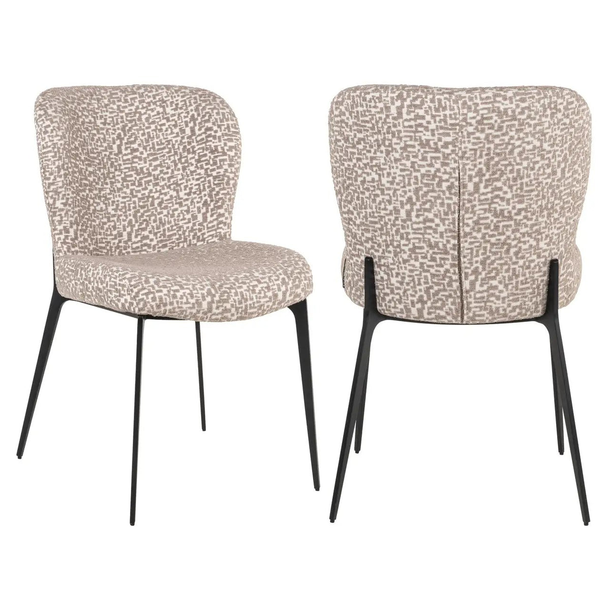 Eetkamerstoel Sergio naturel geometrisch by Richmond Interiors