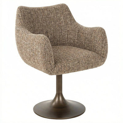 Eetkamerstoel Aldo bruine tweed draaibaar by Richmond Interiors