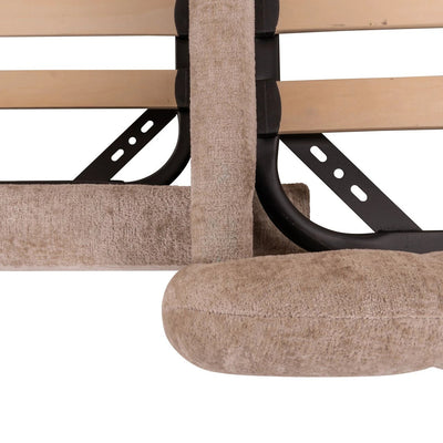 Bed Pixie leemkleurige chenille 120x200 met uittrekbed by Richmond Interiors