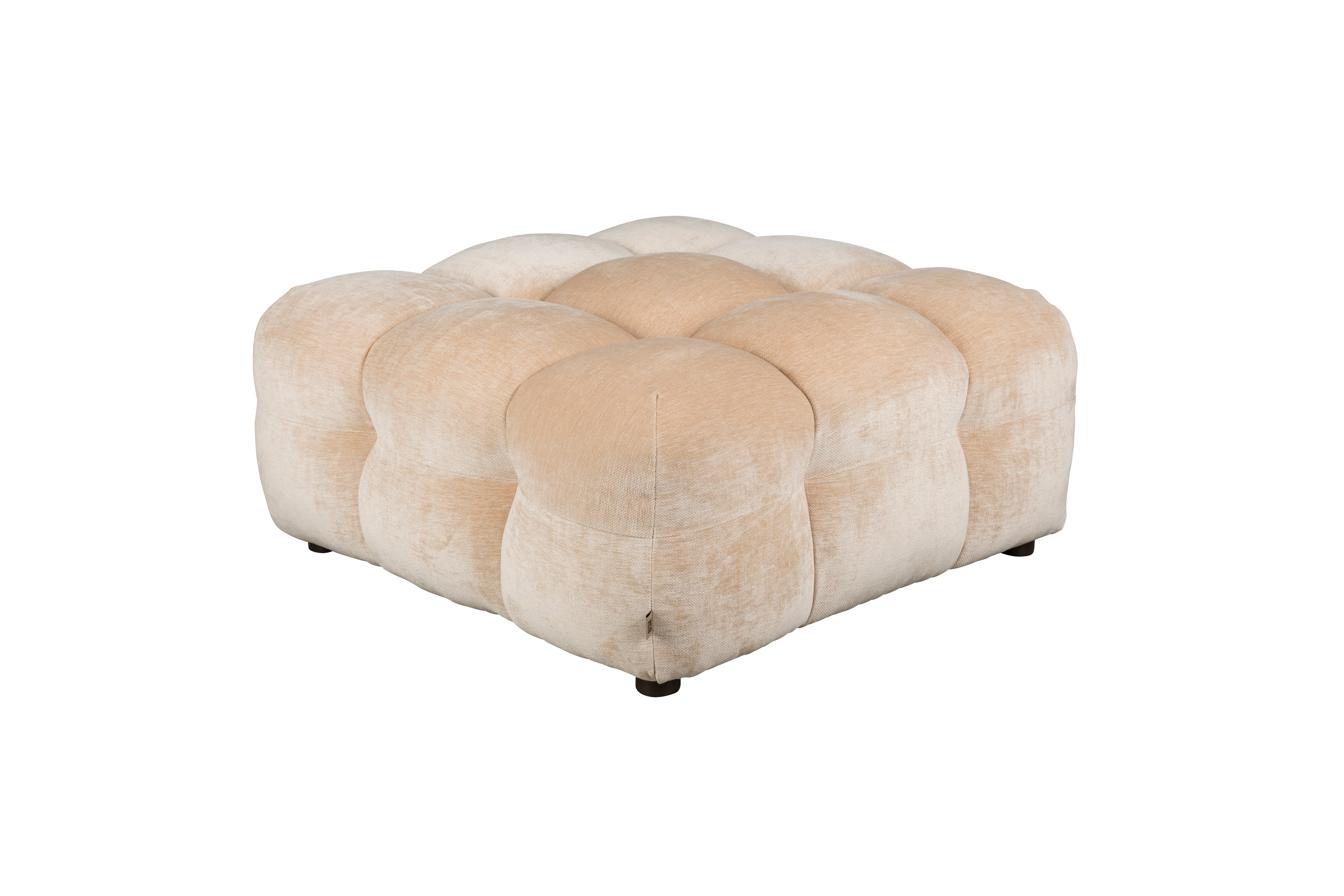 Hocker Hackman Velours Beige