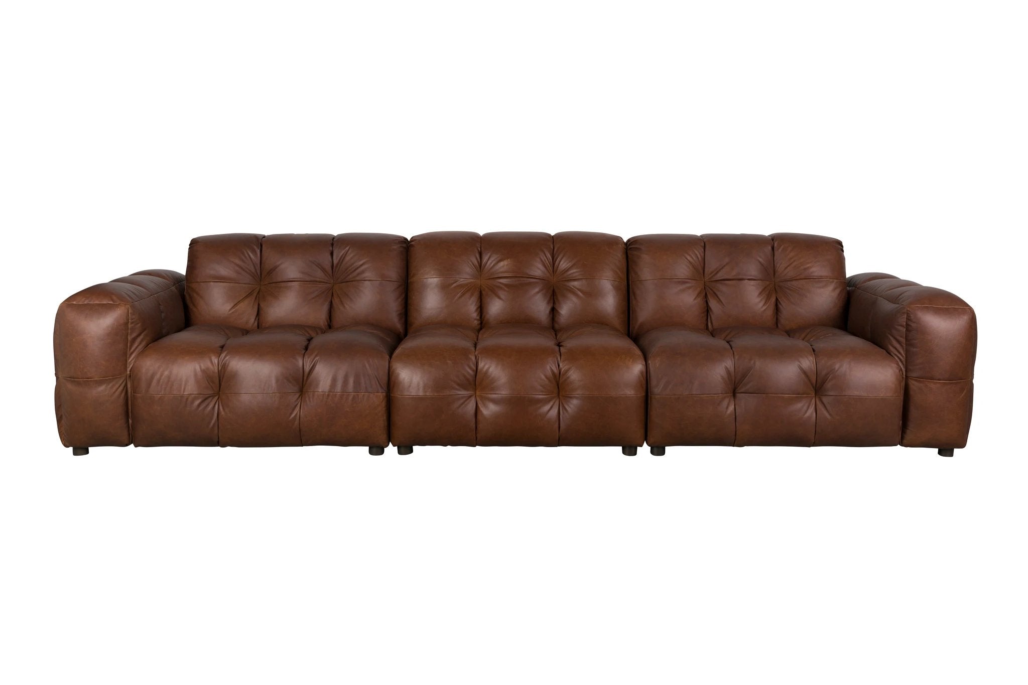 Bankstel Hackman 4,5-Seater Leather Chocolate by Dutchbone