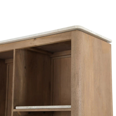 Bovenblad voor vakkenkast XL Dallas, beige marmer by depauwwonen