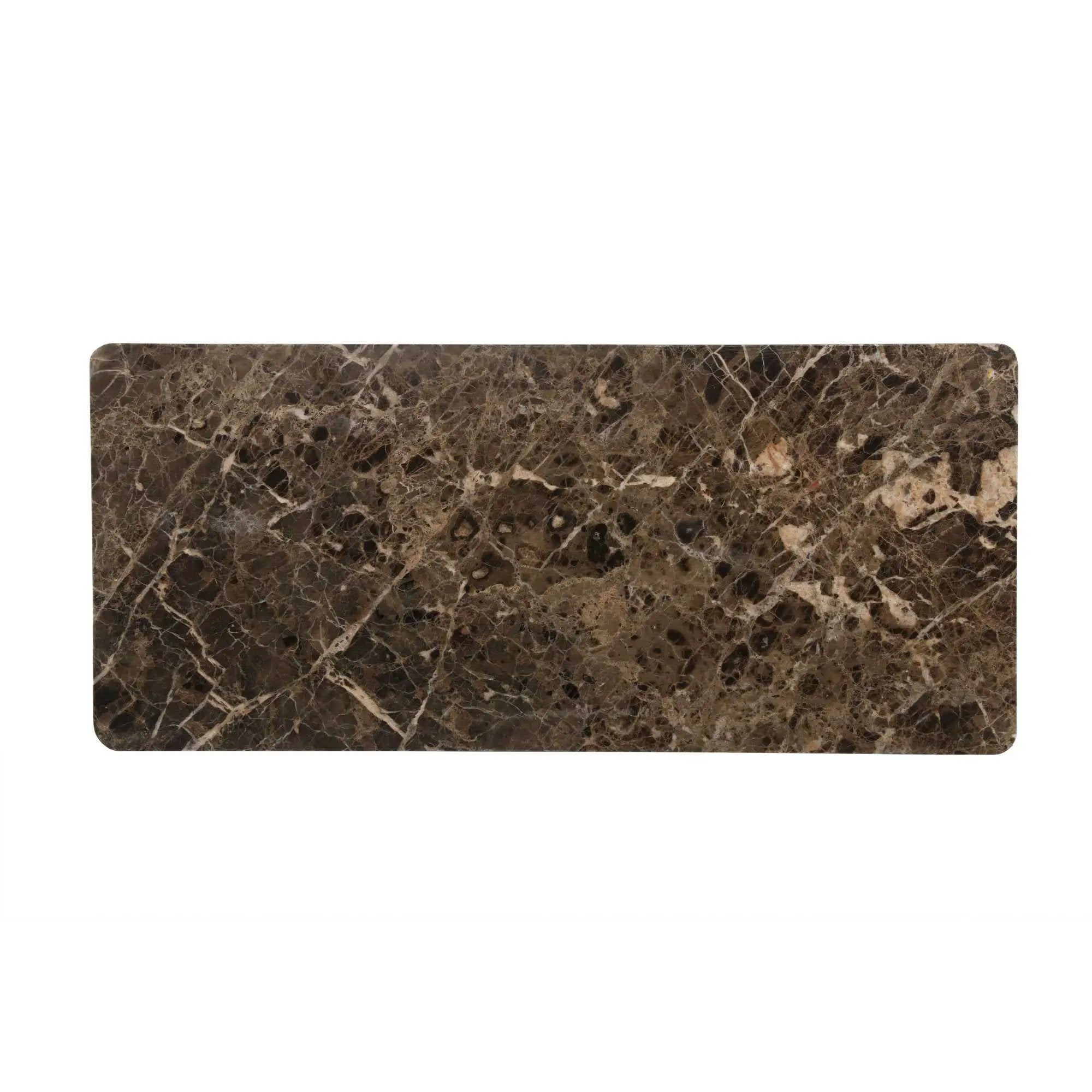 Bovenblad voor dressoir Dallas, bruin marmer, 100 cm by depauwwonen
