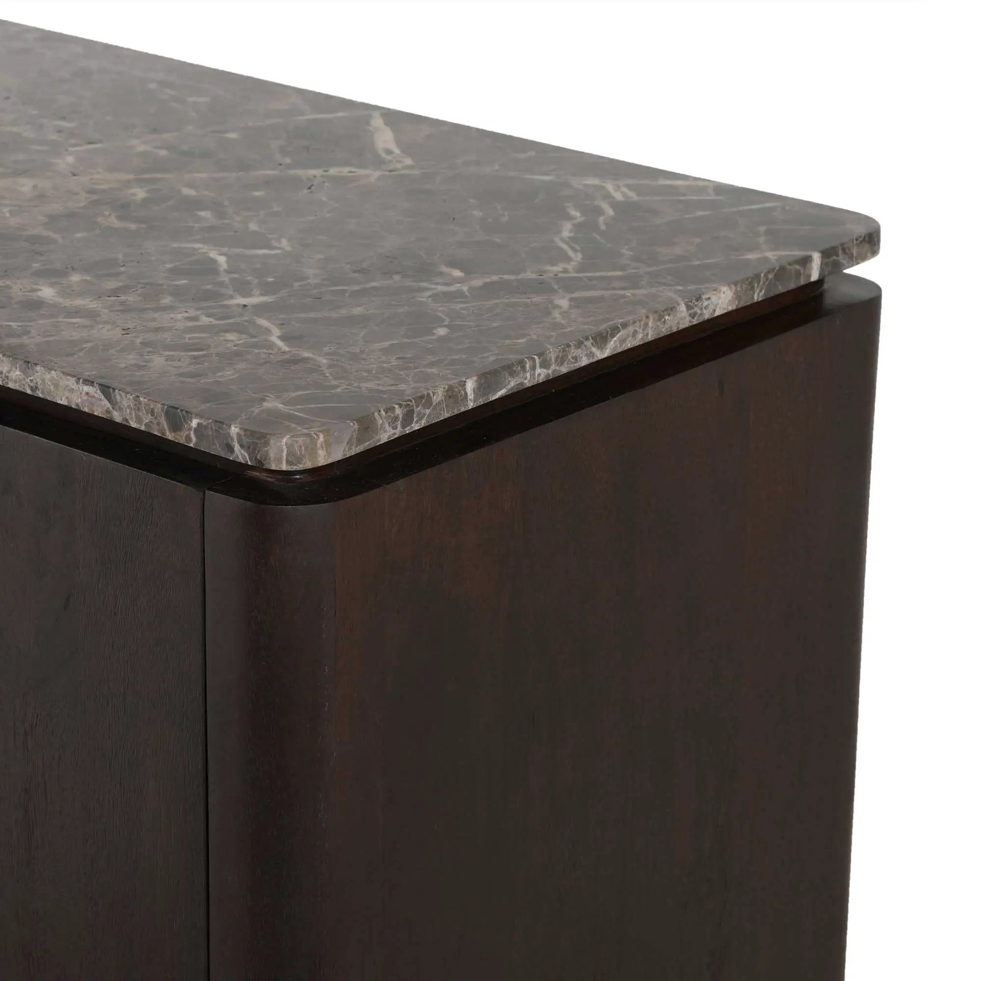 Bovenblad voor dressoir Dallas, bruin marmer, 100 cm by depauwwonen
