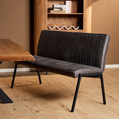 Eetkamerbank Tivoli Bull | 155 cm | Antraciet by Starfurn