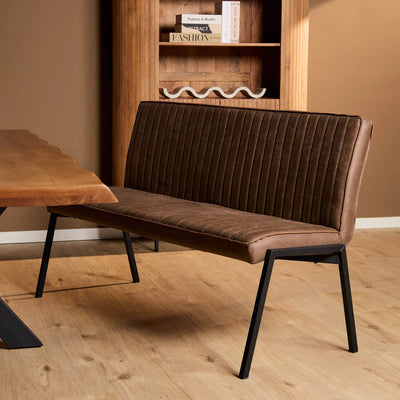 Eetkamerbank Tivoli Bull | 155 cm | Bruin by Starfurn