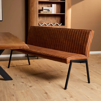 Eetkamerbank Tivoli Bull | 185 cm | Cognac by Starfurn
