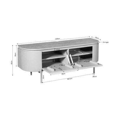 Tv-meubel Excellent Naturel | 120 cm by depauwwonen