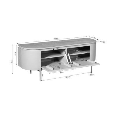 Tv-meubel Excellent Zwart | 120 cm by depauwwonen