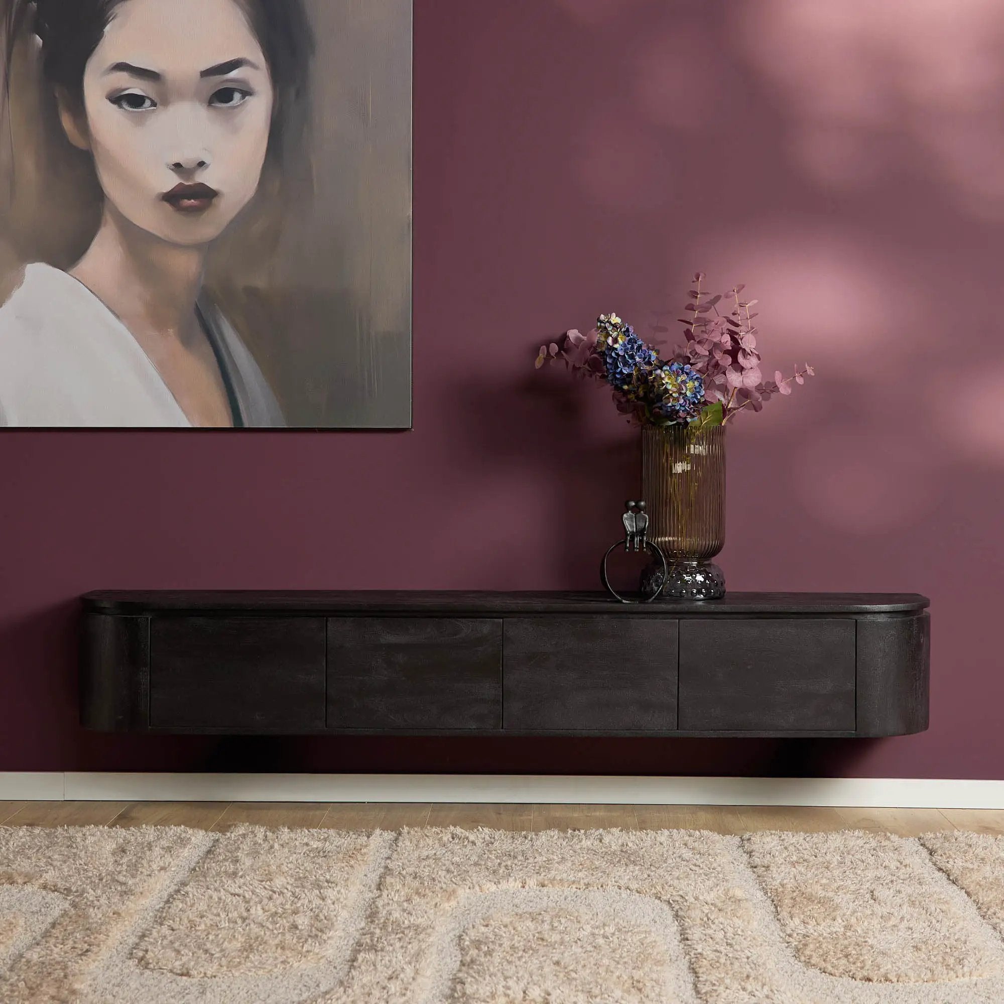 Tv-meubel Excellent Zwart | 200 cm by depauwwonen
