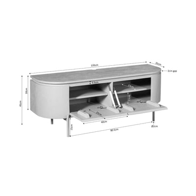 Tv-meubel Excellent Bruin | 120 cm by depauwwonen