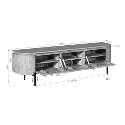 Tv meubel Excellent Bruin | 160 cm by depauwwonen