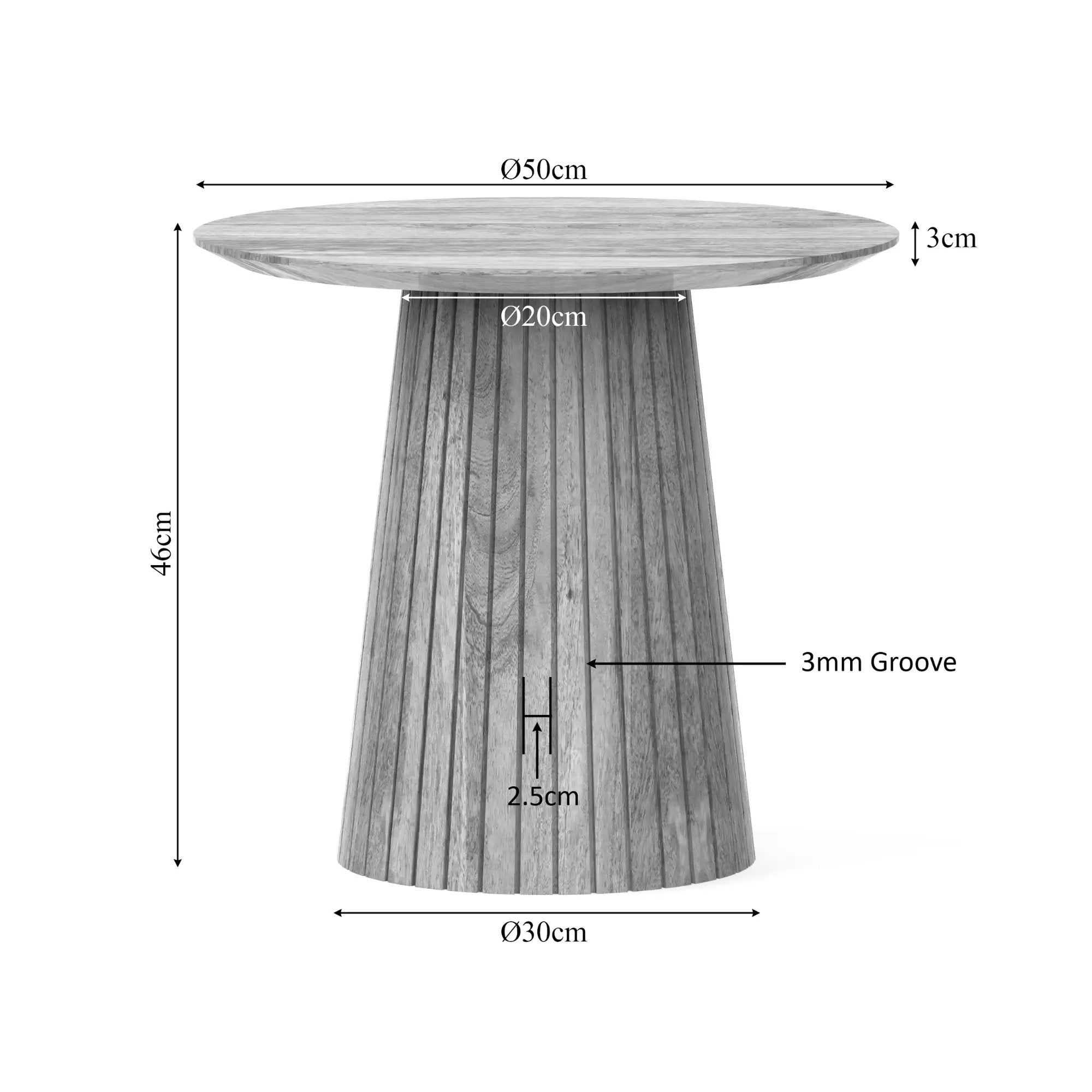 Salontafel | Solana | 50 cm | Naturel by depauwwonen