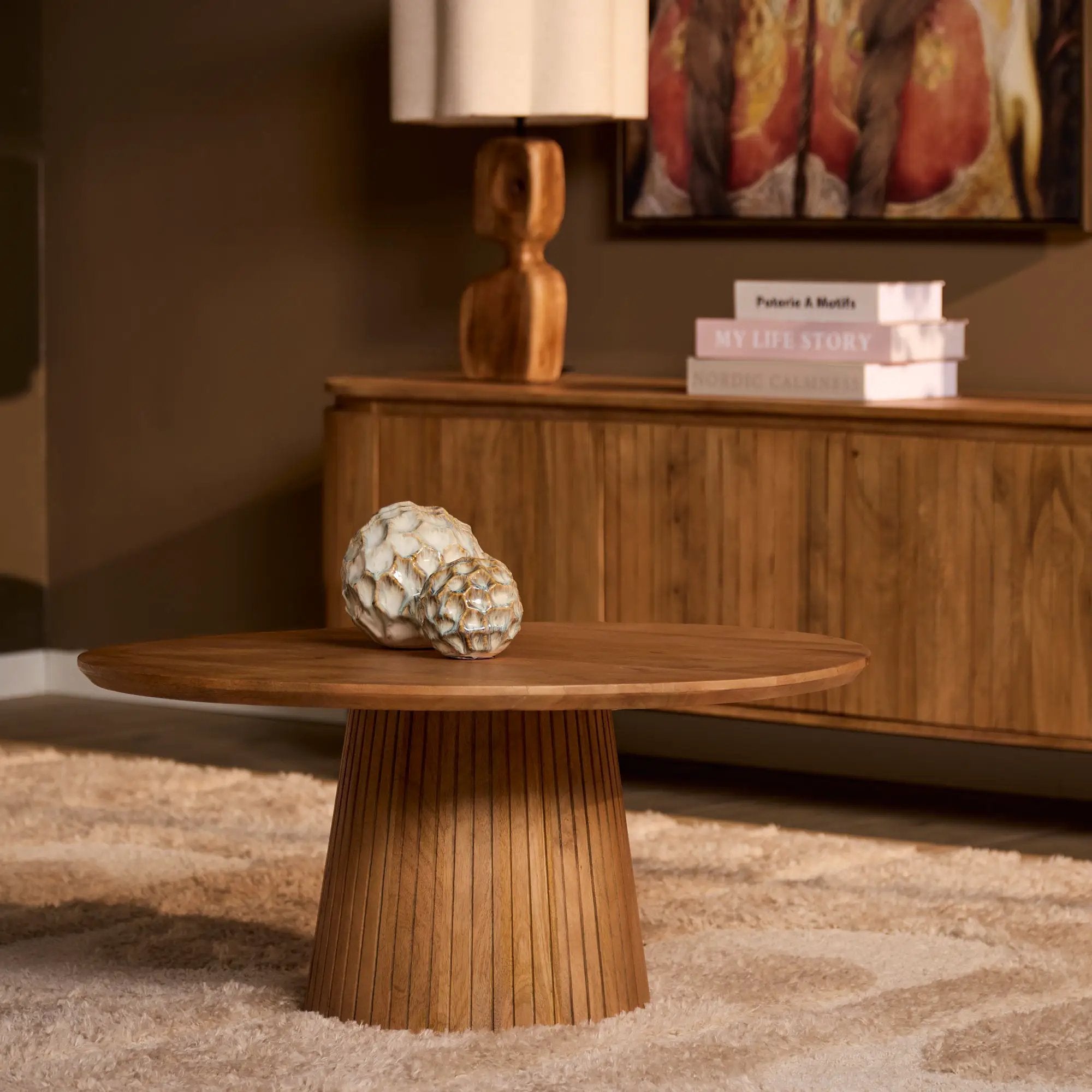 Salontafel | Solana | 80 cm | Naturel by depauwwonen