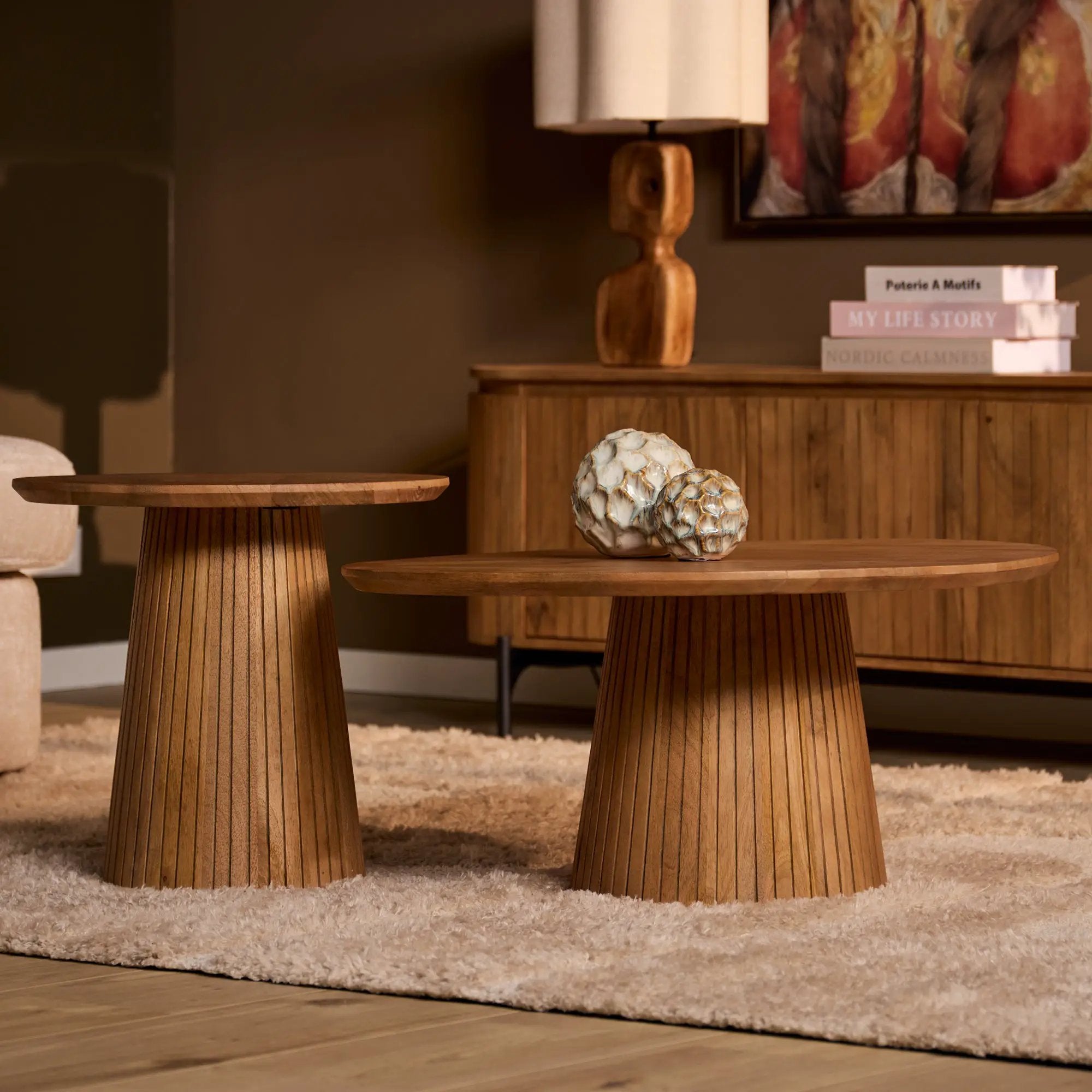 Salontafel | Solana | 80 cm | Naturel by depauwwonen