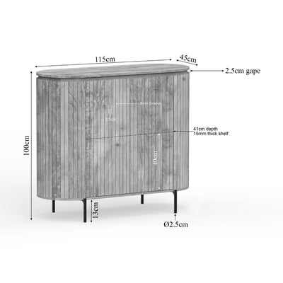 Kabinetkast Solana | 115 cm | Naturel by depauwwonen