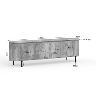 Tv meubel Solana | 210 cm | Naturel by depauwwonen