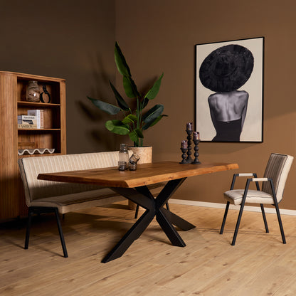 Boomstam eettafel Boston | 160 cm