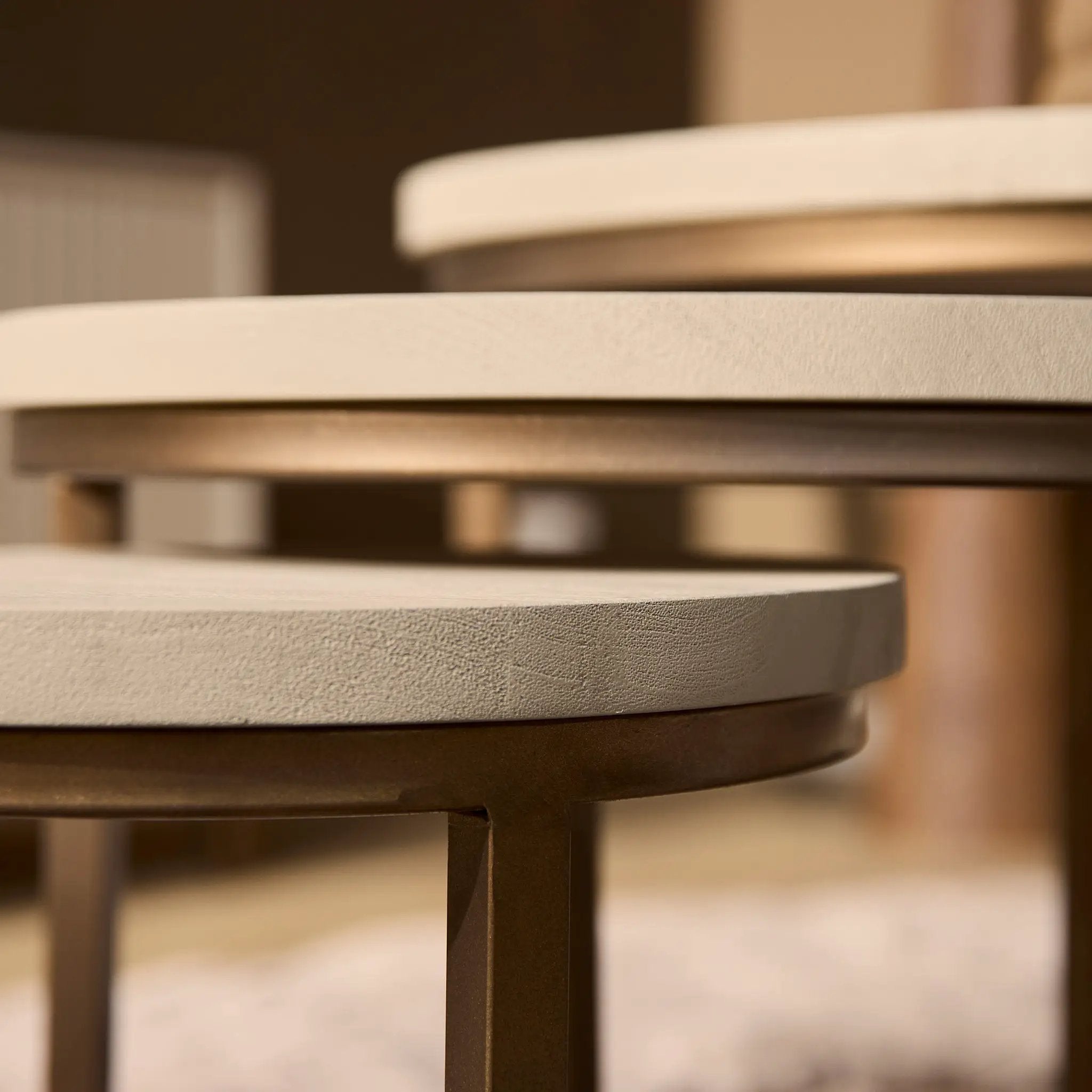 Salontafel Madison Zand | 70 cm | set van 3 by depauwwonen