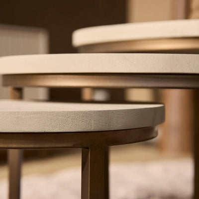 Salontafel Madison Zand | 70 cm | set van 3 by depauwwonen