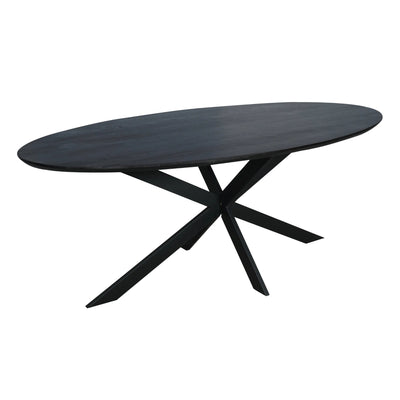 Eettafel Eiken Ferris | Ovaal 210 cm | Zwart by Starfurn