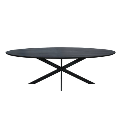 Eettafel Eiken Ferris | Ovaal 210 cm | Zwart by Starfurn
