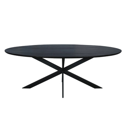 Oak dining table Ferris | Oval 240 cm | Black by depauwwonen