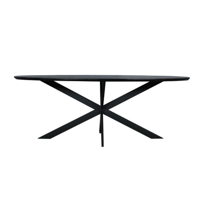 Oak dining table Ferris | Oval 240 cm | Black by depauwwonen