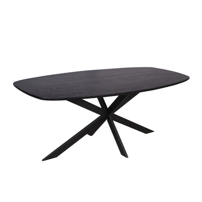 Oak dining table Ferris | Danish Oval 200 cm | Black by depauwwonen