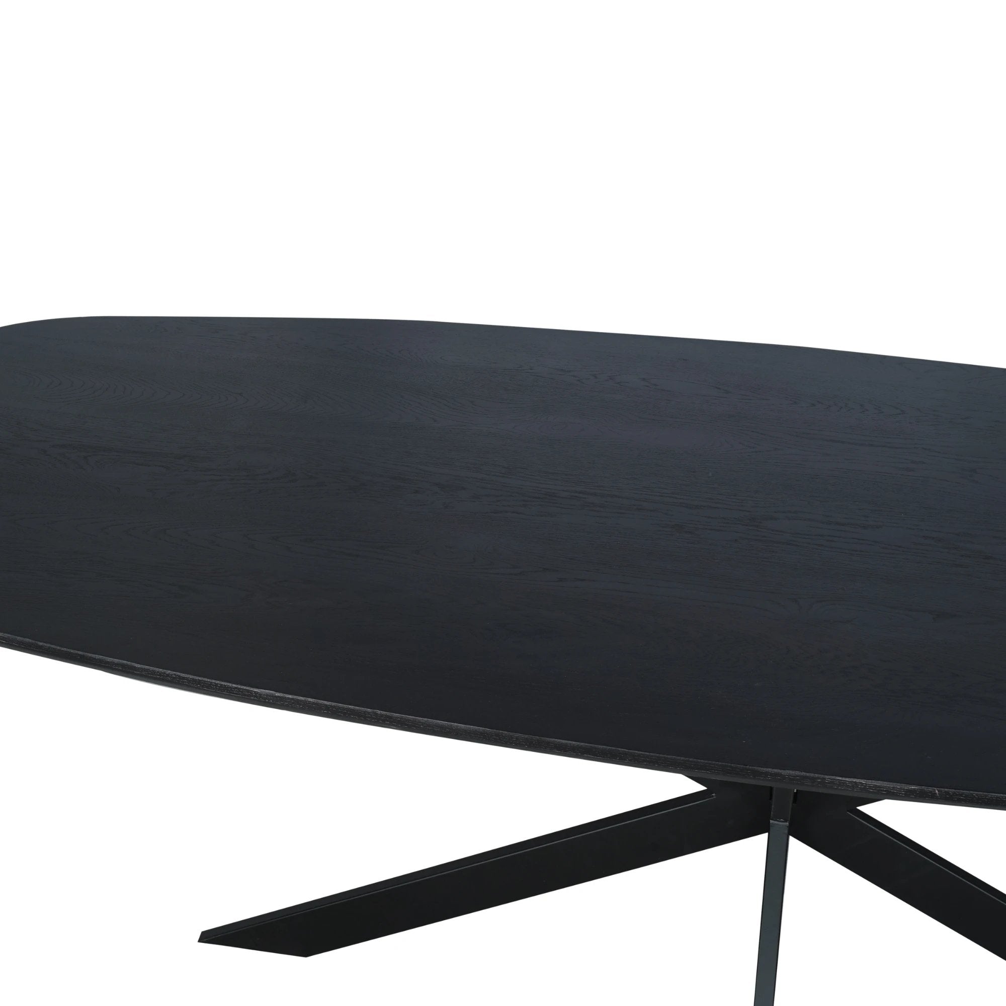 Oak dining table Ferris | Danish Oval 200 cm | Black by depauwwonen