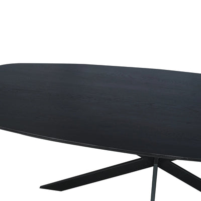 Oak dining table Ferris | Danish Oval 200 cm | Black by depauwwonen