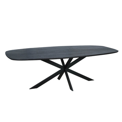 Eiken eettafel Ferris | Deens Ovaal 240 cm | Zwart by Starfurn