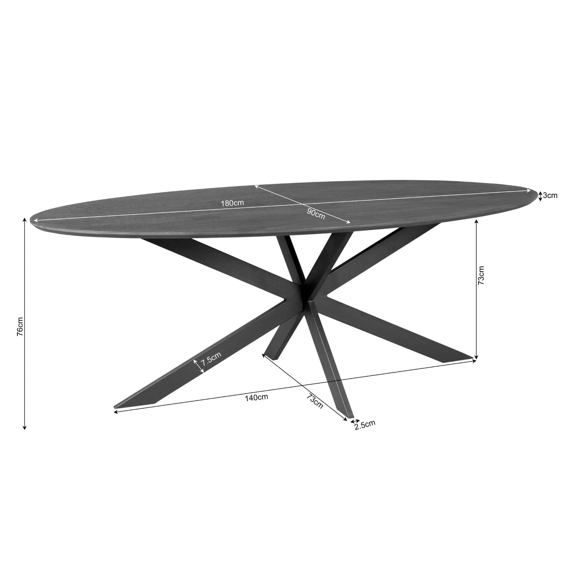 Oak dining table Ferris | Oval 180 cm | Natural by depauwwonen