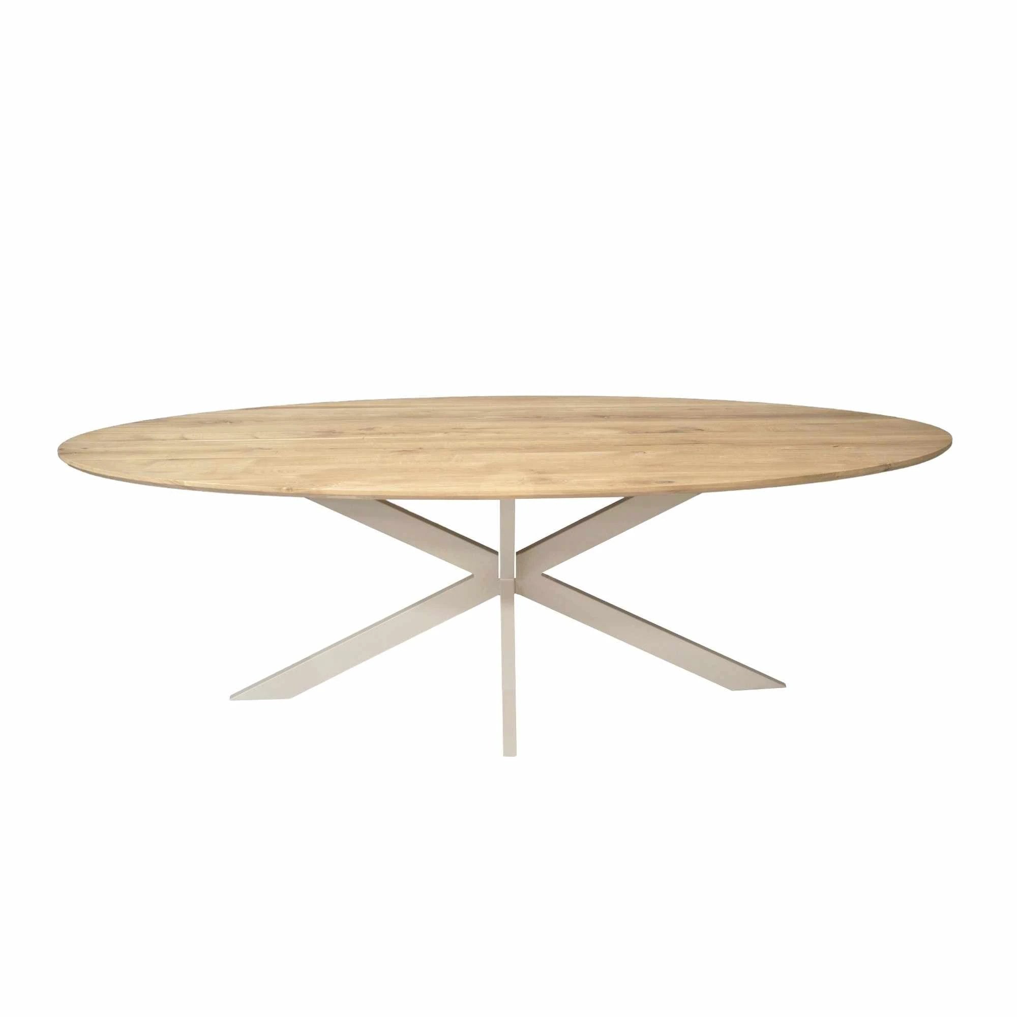 Ferris oak dining table | Oval 240 cm | Natural | Sand legs by depauwwonen
