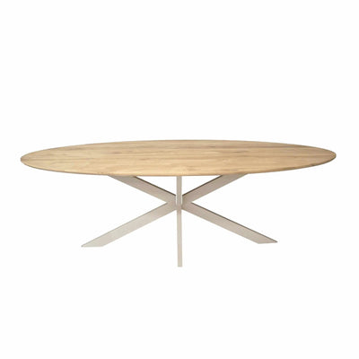Ferris oak dining table | Oval 240 cm | Natural | Sand legs by depauwwonen