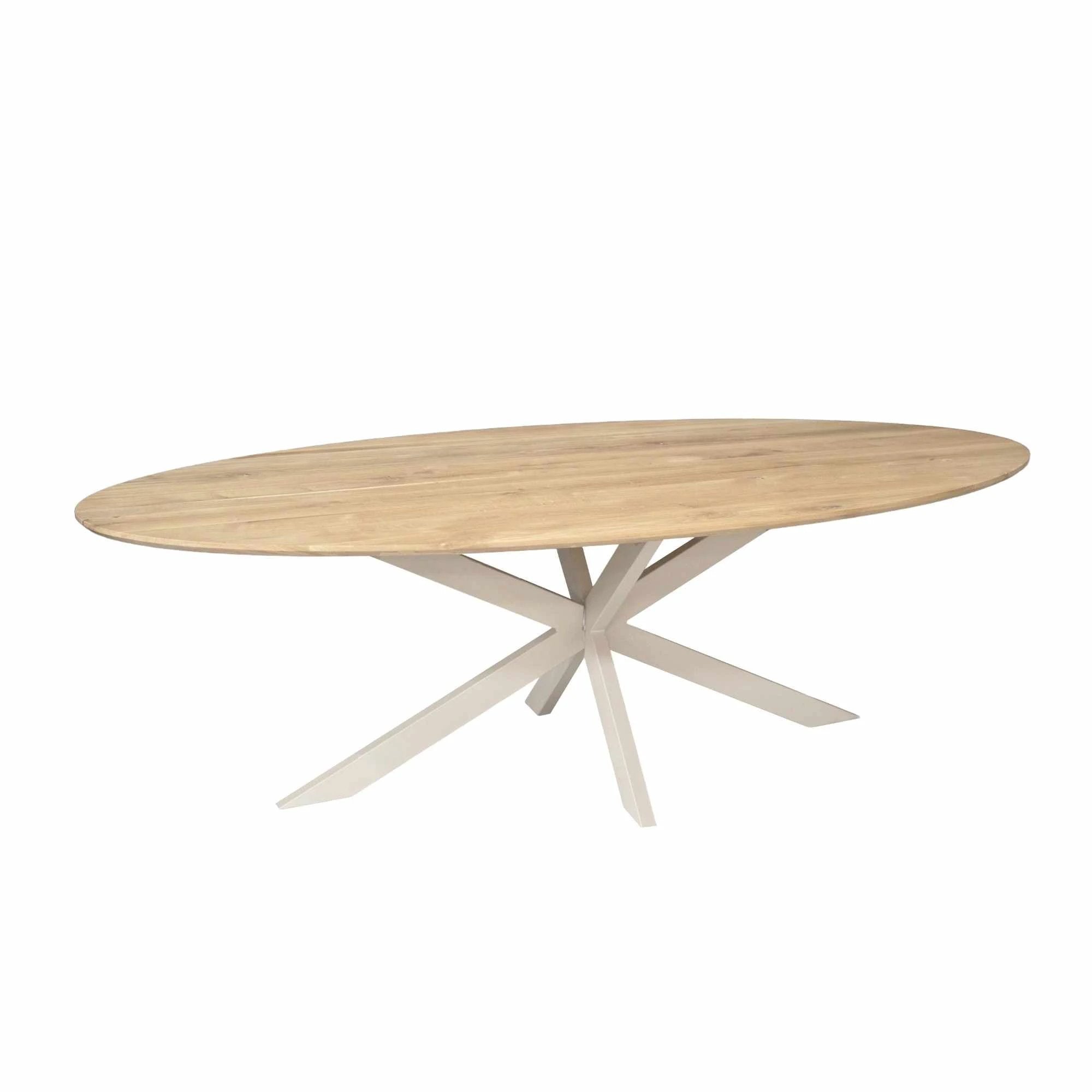 Ferris oak dining table | Oval 240 cm | Natural | Sand legs by depauwwonen