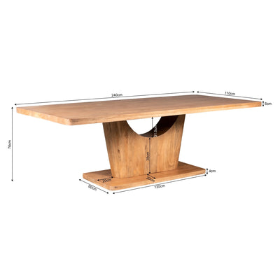 Eettafel Voco | 240 cm | Naturel by Starfurn