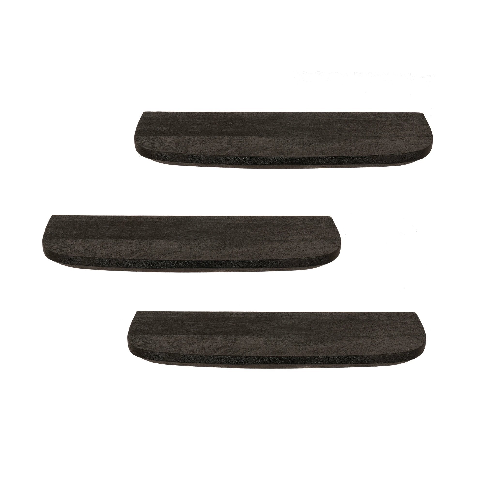 Wandplank Gusta Zwart | 60 cm | Set van 3 by depauwwonen