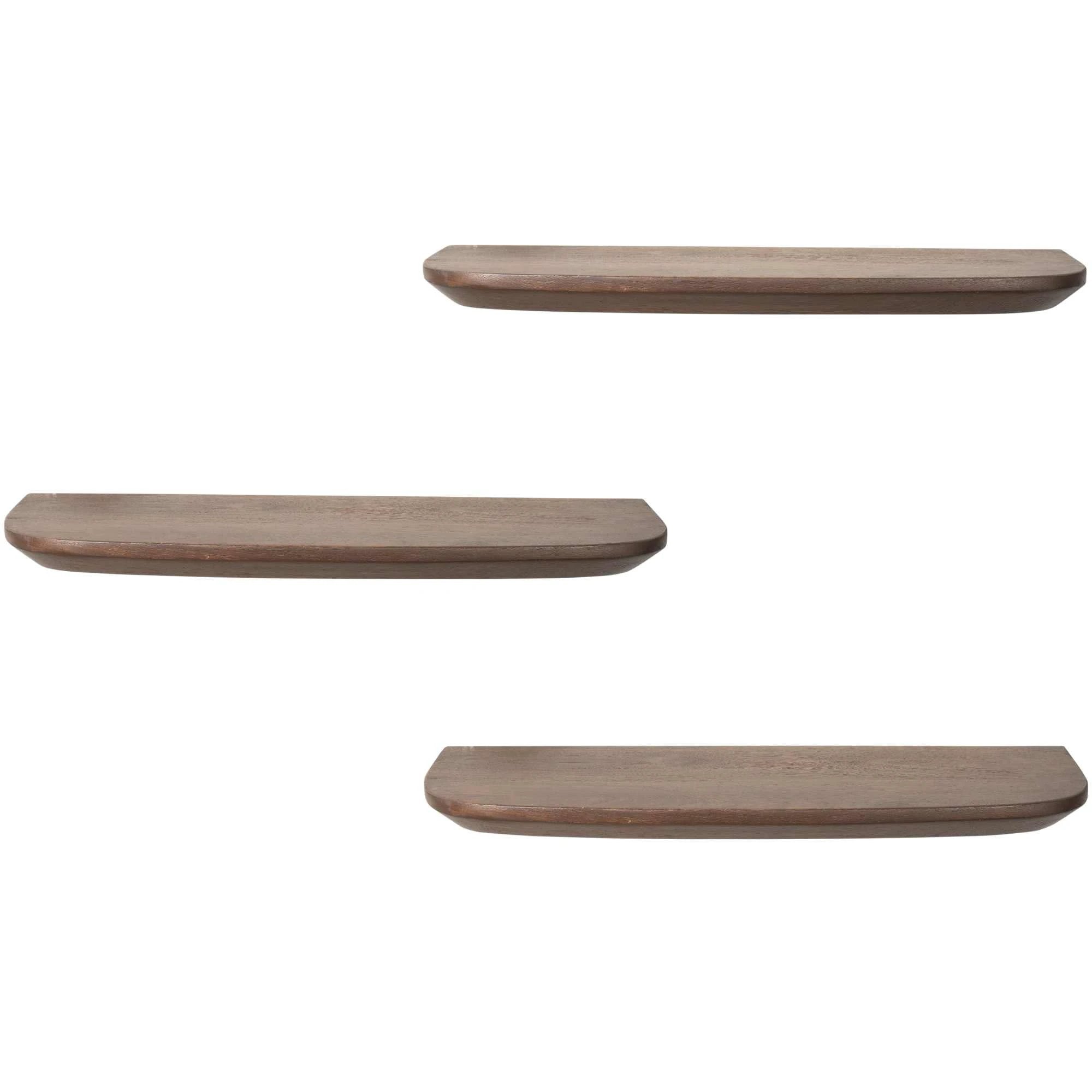 Wandplank Gusta bruin | 60 cm | Set van 3 by depauwwonen