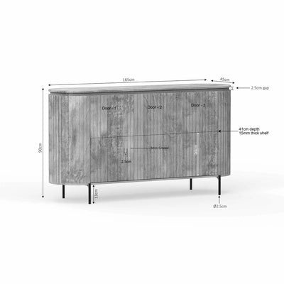 Dressoir Solana | 165 cm | Taupe by depauwwonen
