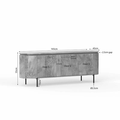 tv-meubel Solana | 165 cm | taupe by depauwwonen