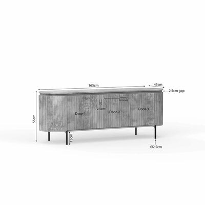tv-meubel Solana | 165 cm | taupe by depauwwonen