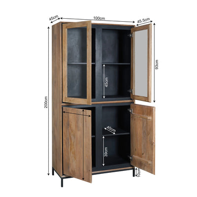 Vitrinekast RichWood | 100 cm by Starfurn