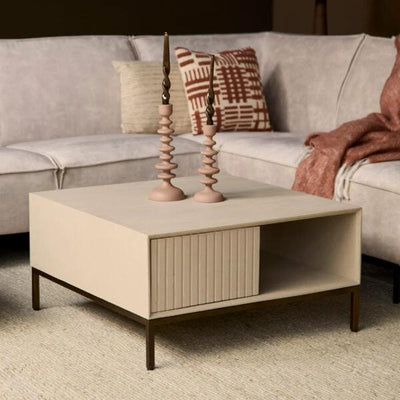 Salontafel Madison Sand | 80 cm | Vierkant by Starfurn