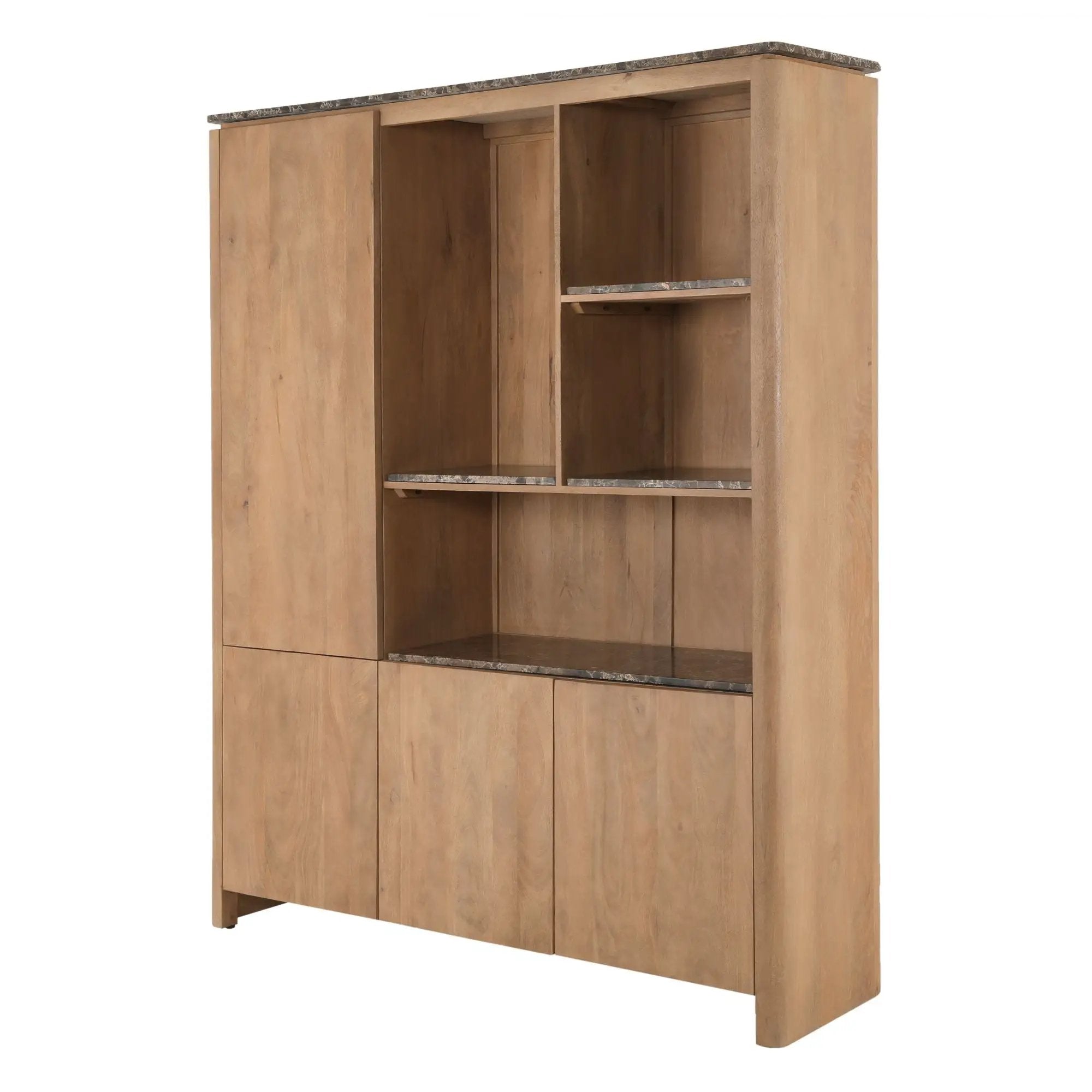 Vakkenkast XL Dallas Naturel Mangohout 160 cm by depauwwonen