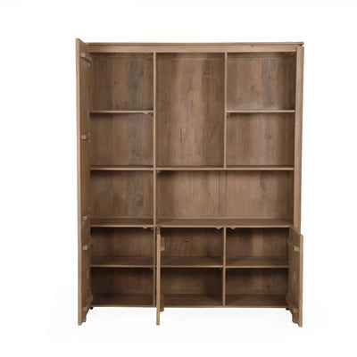Vakkenkast XL Dallas Naturel Mangohout 160 cm by depauwwonen