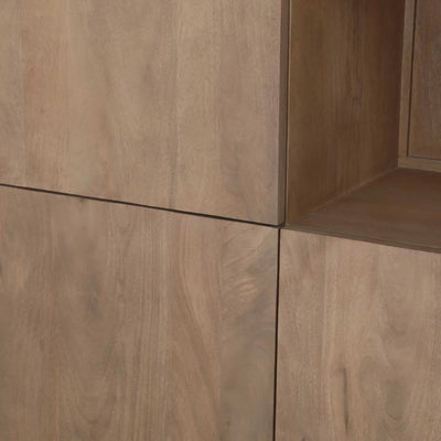 Vakkenkast XL Dallas Naturel Mangohout 160 cm by depauwwonen