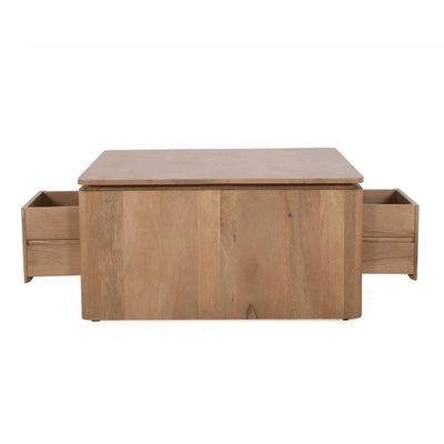 Vierkante Salontafel Dallas Naturel Mangohout 80 cm by depauwwonen