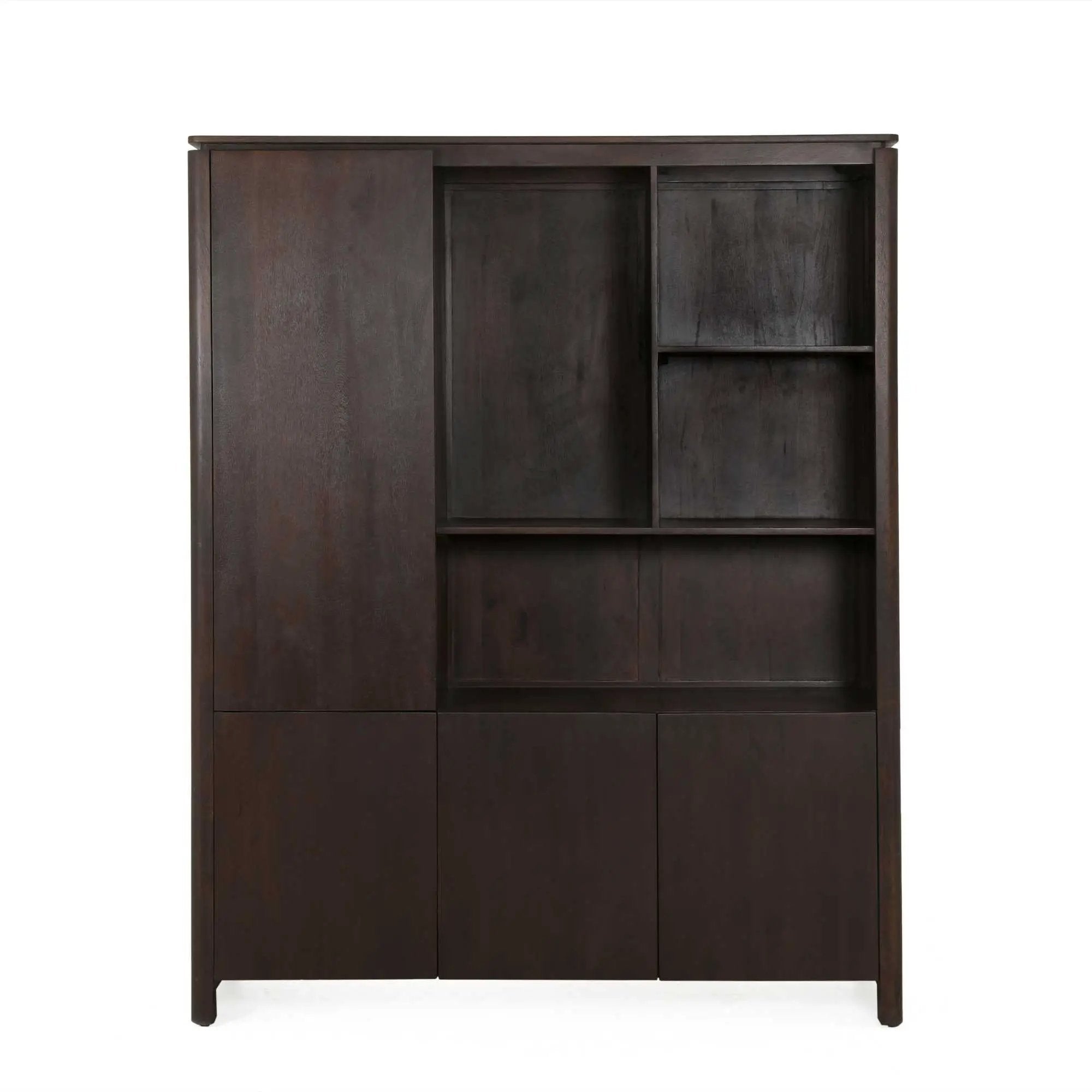 Vakkenkast XL Dallas Bruin Mangohout 160 cm by depauwwonen