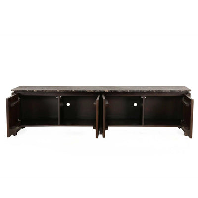 Tv-meubel Dallas bruin mangohout 210 cm by depauwwonen